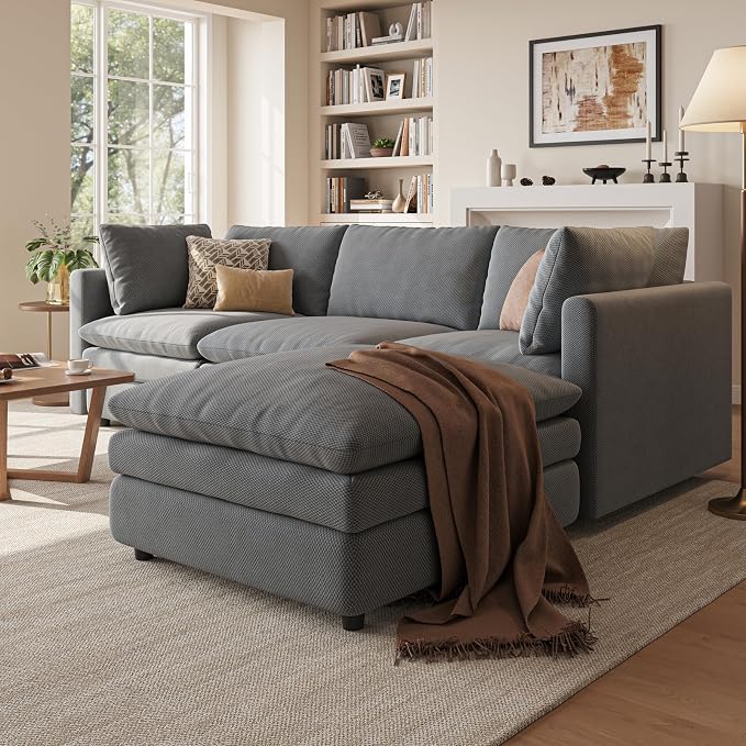 97" Cloud Couches for Living Room, 29.1" Deep Seat Modular Sectional Sofa - Image 6