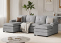 110" U-Shaped Sectional Sofa by Meilocar
