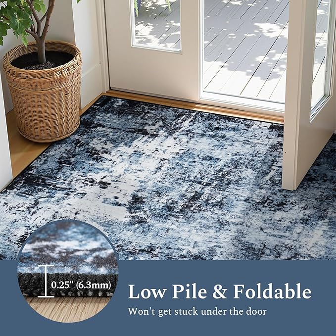 Rugflix Round Area Rugs 6Ft for Living Room, 6x6 Washable Rug Stain-Resistant - Image 5