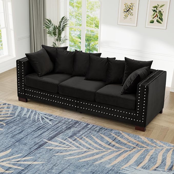 84.5"W Mid Century Modern Couch - Image 9