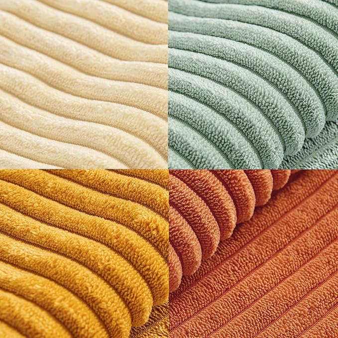 MIULEE Teal Orange Decorative Throw Pillow Covers 18x18 Inch Set of 4 Boho - Image 7