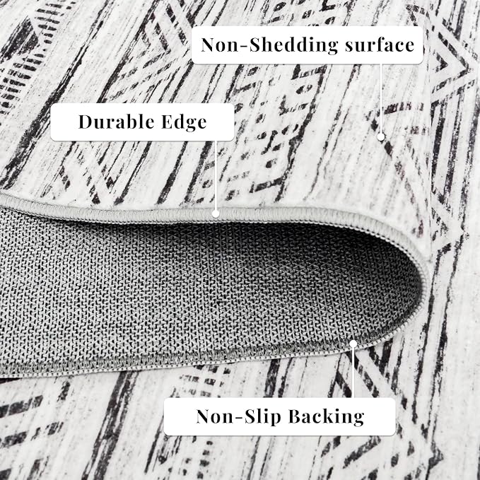 2x8 Washable Kitchen Runner Rug: Modern Moroccan Runners - Image 6