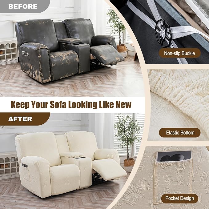 Gennia Waterproof Recliner Loveseat Cover - Image 5