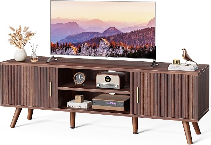 SUPERJARE TV Stand for 55 Inch TV, Entertainment Center by SUPERJARE