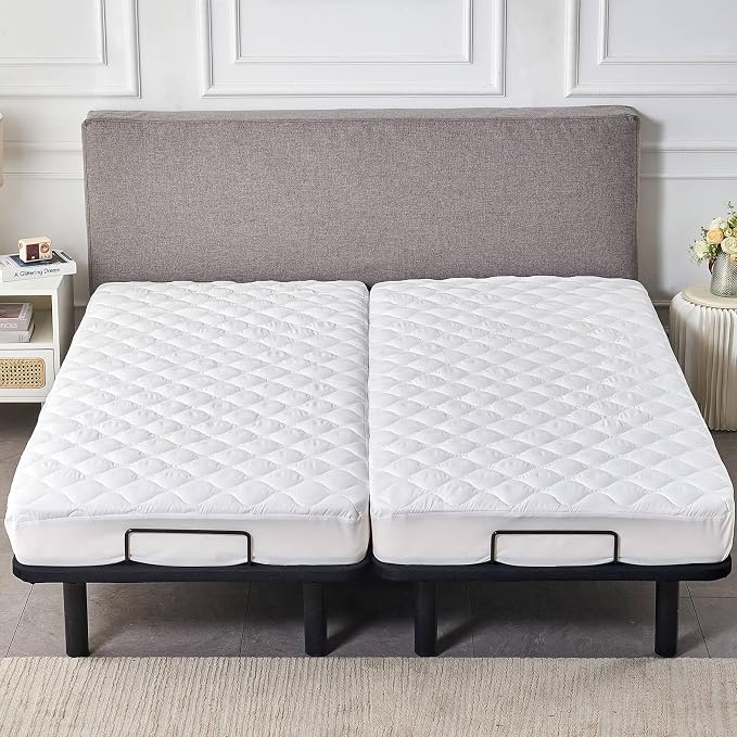 Waterproof Quilted Split California King Mattress Protector Pad - Image 7