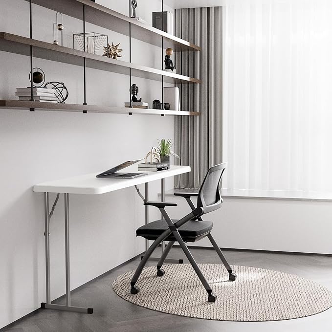 VINGLI 5 FT Narrow Folding Table, Home Work - Image 6