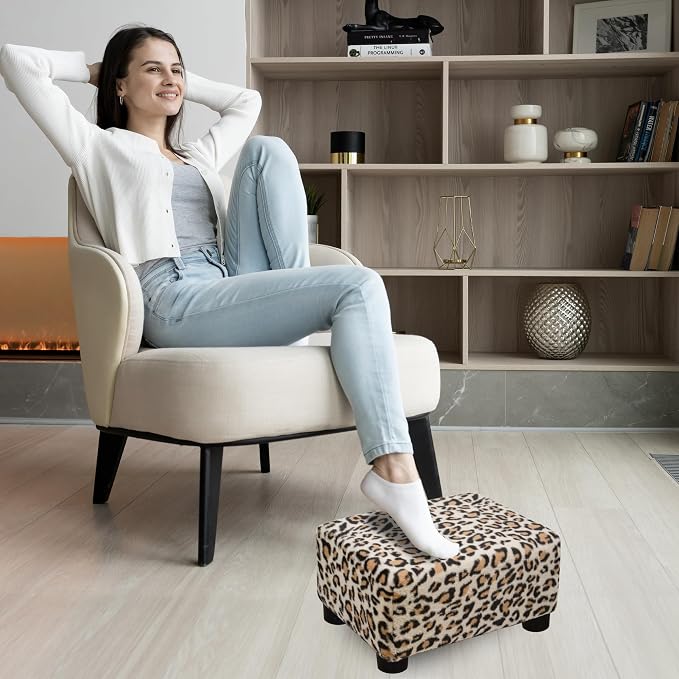 CAROLMADE Small Foot Stool Ottoman Footstool - Image 4