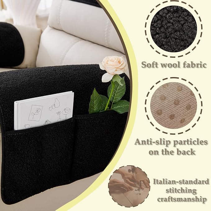 Armrest Covers - Arm Chair Covers Set of 3 Recliner Chair Covers, - Image 4