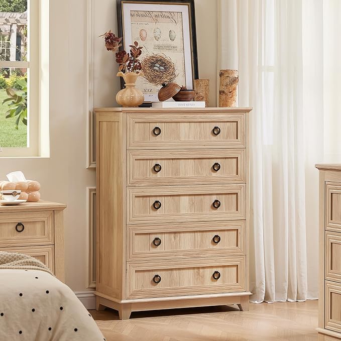 Joaxswe Farmhouse 5 Drawer Dresser by Joaxswe