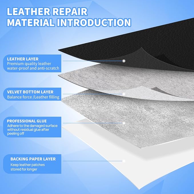Kangshoon Leather Repair Patches, 17X79 Inch Self-Adhesive Leather Repair Tape - Image 3