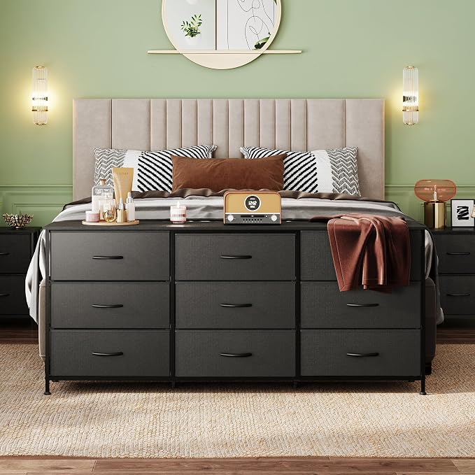 WLIVE 63''W Dresser for Bedroom, 75 inch TV, Wide Chest of Drawers - Image 2