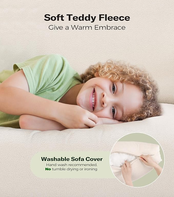 Welzona Loveseat, Comfy Teddy Love Seat - Image 4