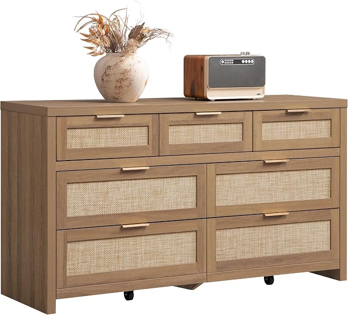SICOTAS 7 Drawer Dresser for Bedroom, Large Chest of Drawers for Bedroom by SICOTAS