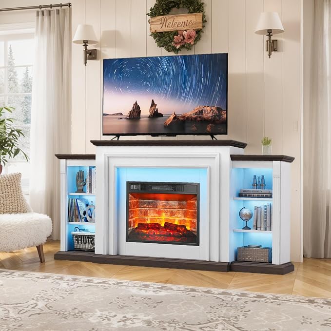 72" LED Lights Electric Fireplace - Image 6