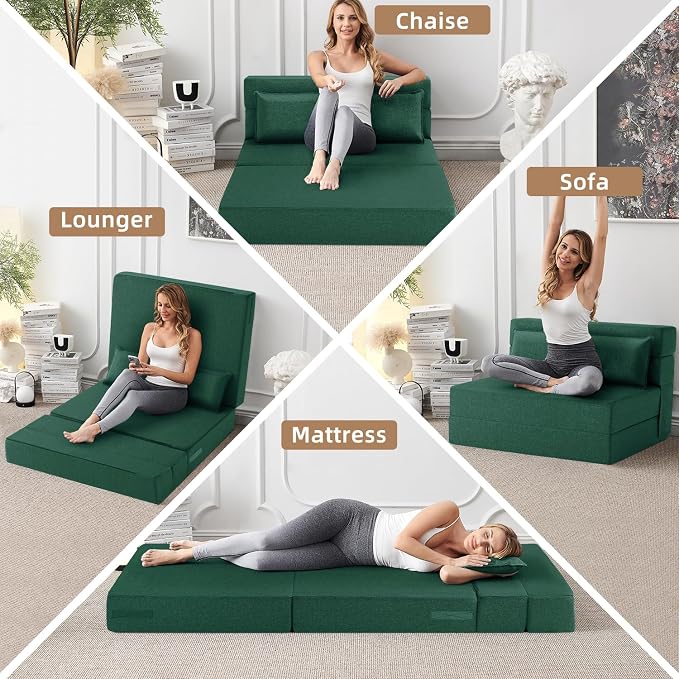 FILUXE Folding Sofa Bed | Convertible Sleeper Chair Bed - Image 3