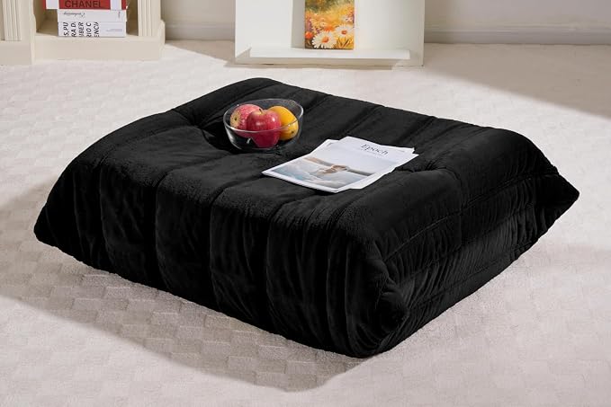 Bean Bag Pouf Ottoman, Foot Stool, Foot Rest by Cansunna