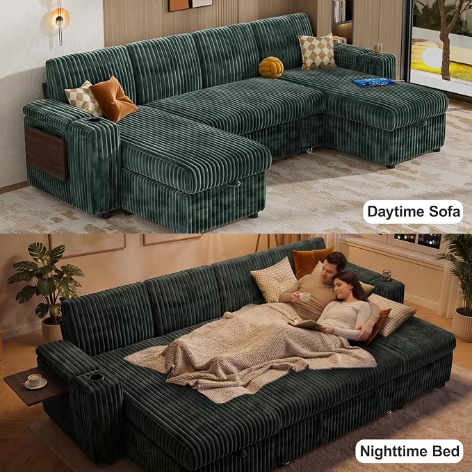 Vipbear 108" Modular Sectional Sleeper Sofa - Image 6