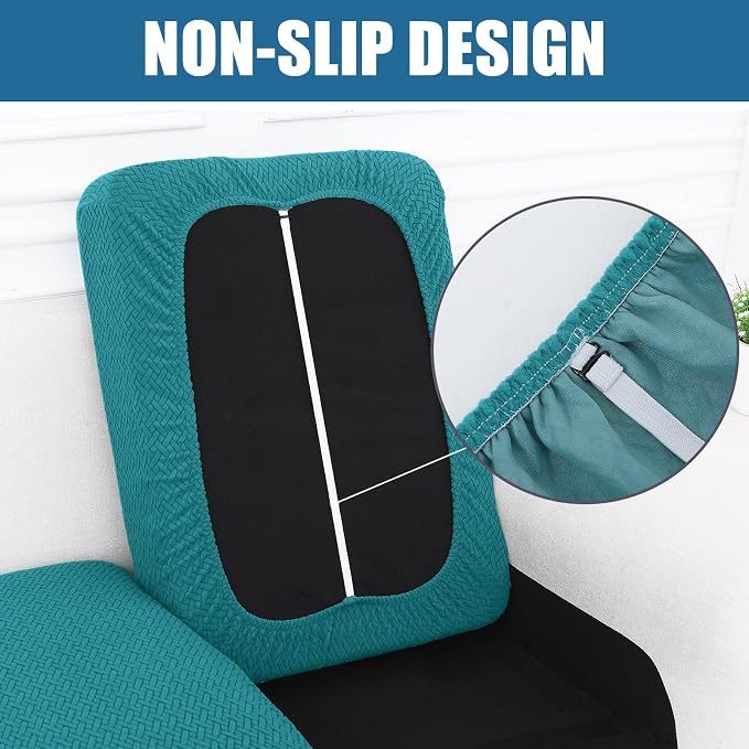 Smiry Waterproof Couch Cushion Covers, Stretch Jacquard Thick Sofa Cushion - Image 3