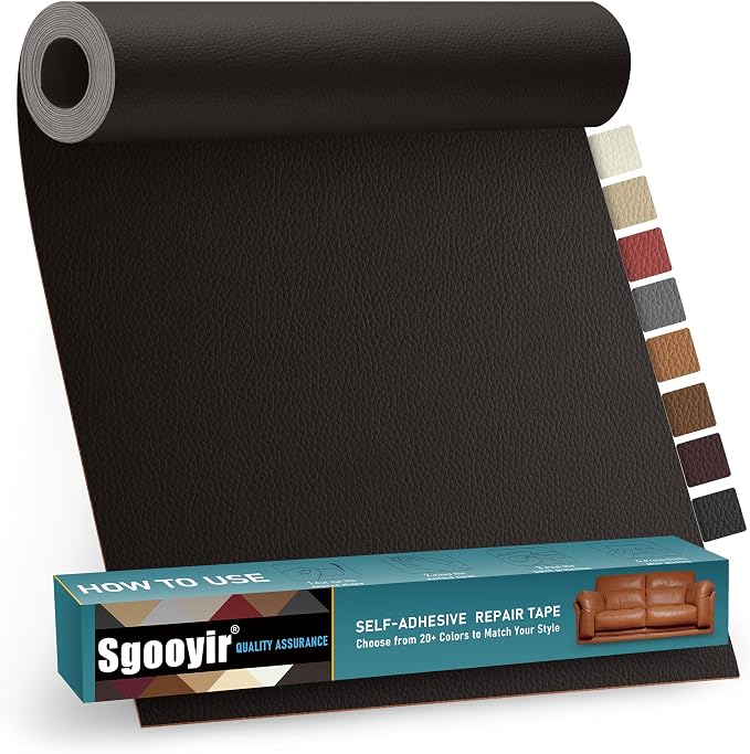 Leather Repair Patch Tape Kit, Vinyl Leather Repair Kit by Sgooyir