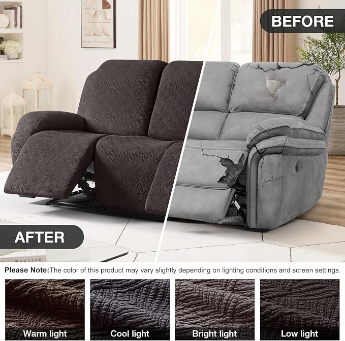 Timeles Recliner Covers for 3 Seater Reclining Couch Covers Sofa Slipcover - Image 4