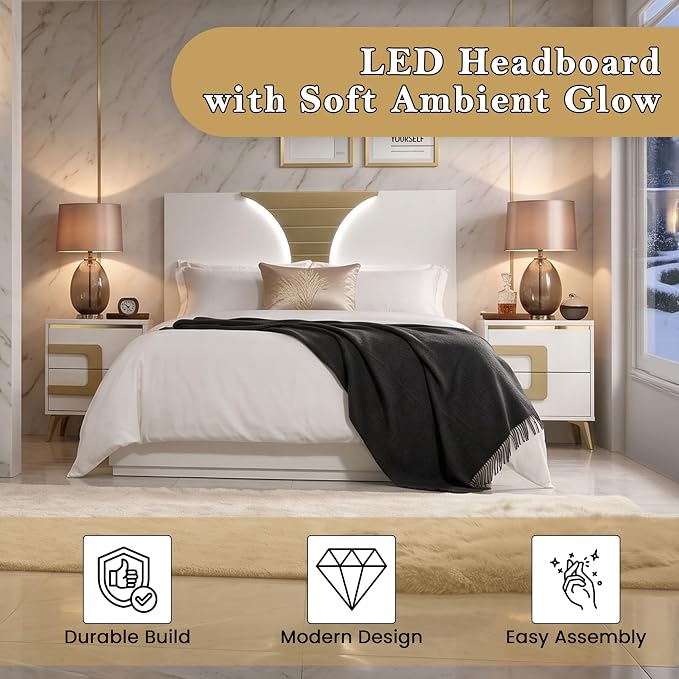 Kings Brand Furniture Claire 6-Piece King Size Bedroom Set - Image 3