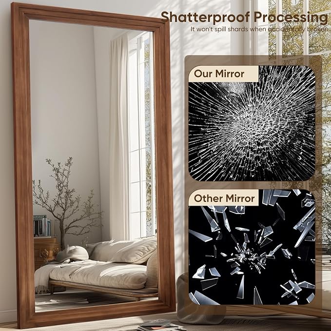 Full Length Mirror, Oversized Stand Up Mirrors Large Wall Mirrors, Wall Mounted - Image 4