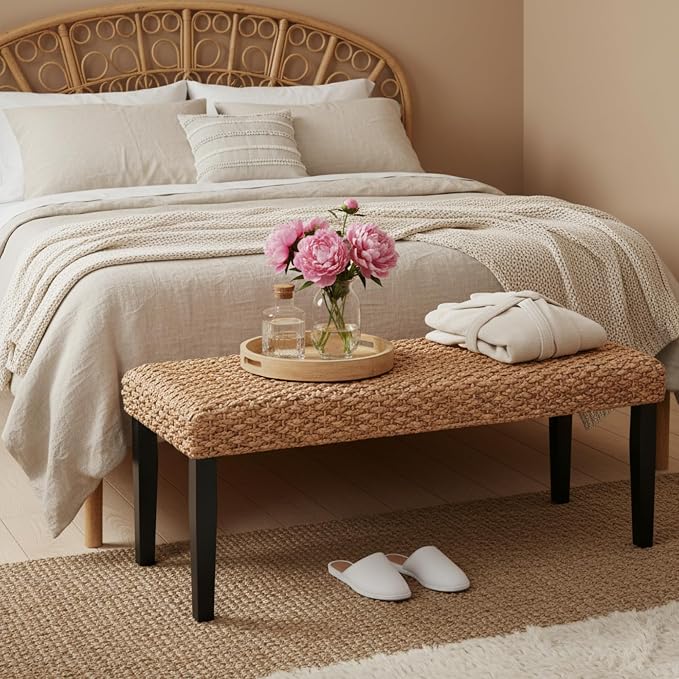 Solid Wood Acacia Indoor Bench - Image 7