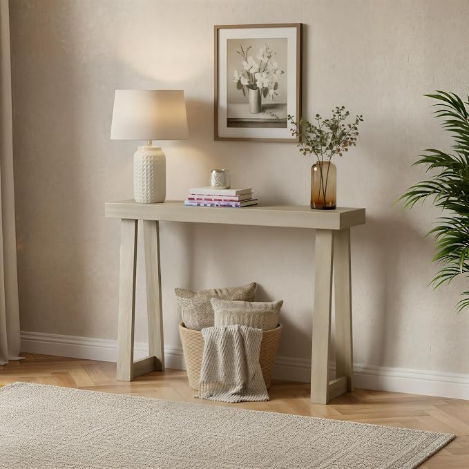 Plank+Beam Classic 36 Inch Console Table, Solid Pine Wood Entryway Table by PlankBeam