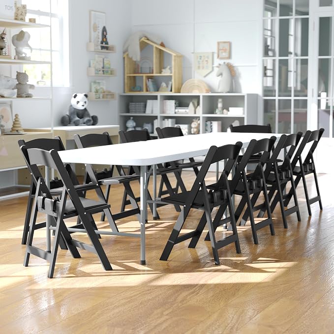 Flash Furniture Hercules Kids Black Resin Folding Chair - Image 2