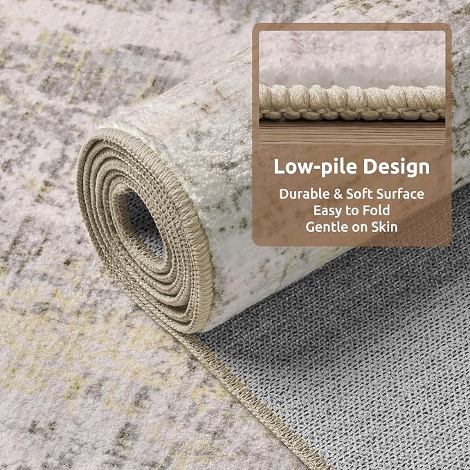 AMOAMI 2 x 6 Hallway Runner Rug Non Slip Super Soft Runner Rugs Machine - Image 4