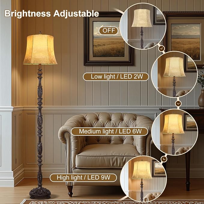 Scenekoy Vintage 66” Tall Floor Lamp - Image 3