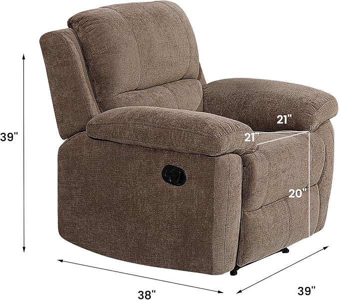 Betsy Furniture Modern Fabric Recliner Sofa Set, Loveseat w/Console, Recliner - Image 2