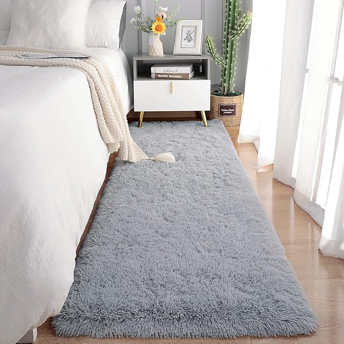 Chicrug Soft 2x10 Runner Rug for Bedroom Living Room Plush Fluffy Rug, Shag by ChicrugHomeDecor