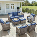 7 Piece Outdoor Patio Furniture Set-All Weather Outdoor Conversation Sets by AMCLOBA