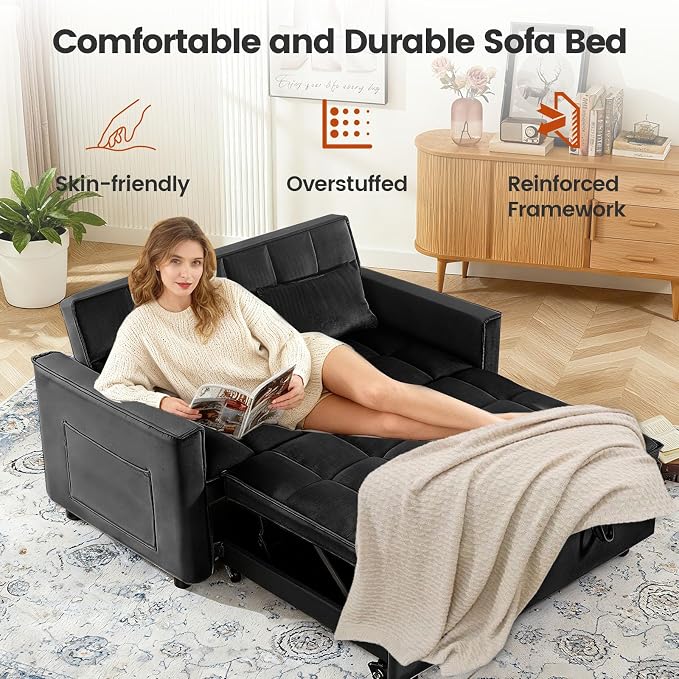 3 in 1 Sofa Bed, Loveseat Sleeper Sofa Bed - Image 6