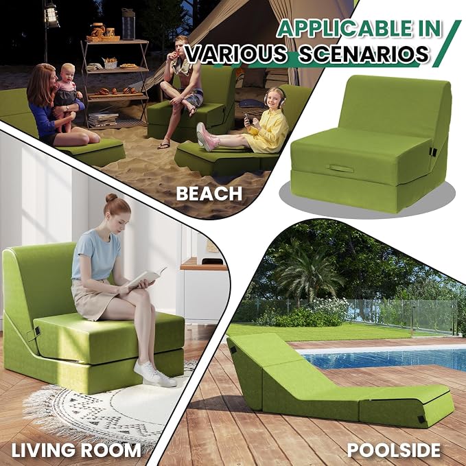 jela Outdoor Sofa, Waterproof Folding Lounge Chair and Sofa, UV Resistant Patio - Image 6