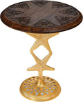 Side Tables-Hand Carved Vintage Boho Folding End Tables by TheWoodenTown