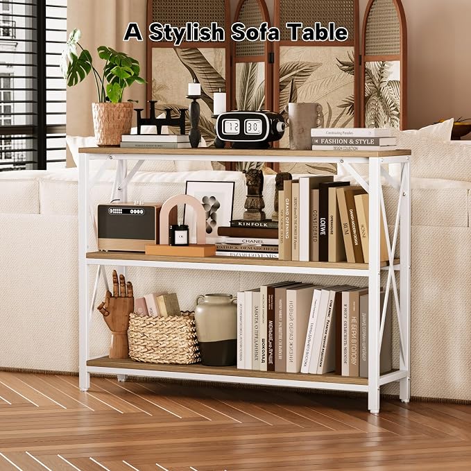 Homeiju Entry Table 40" Width, 3-Tier Entryway Table - Image 2
