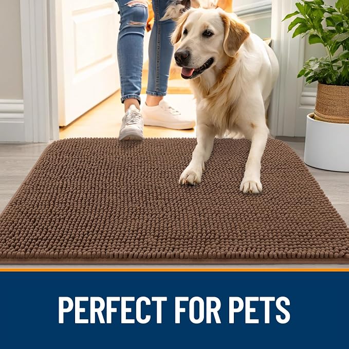 OLANLY Dog Door Mat for Muddy Paws 40x24, Absorbs Moisture and Dirt, Absorbent - Image 6
