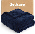 Bedsure GentleSoft Navy Throw Blanket by BEDSURE