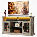 WLIVE Farmhouse TV Stand for 65 Inch TV, Tall Entertainment Center by WLIVE