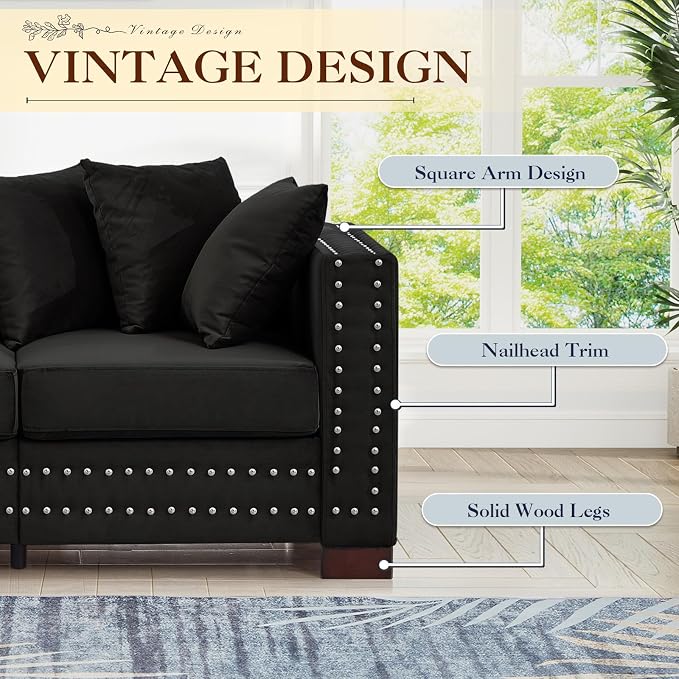 84.5"W Mid Century Modern Couch - Image 4