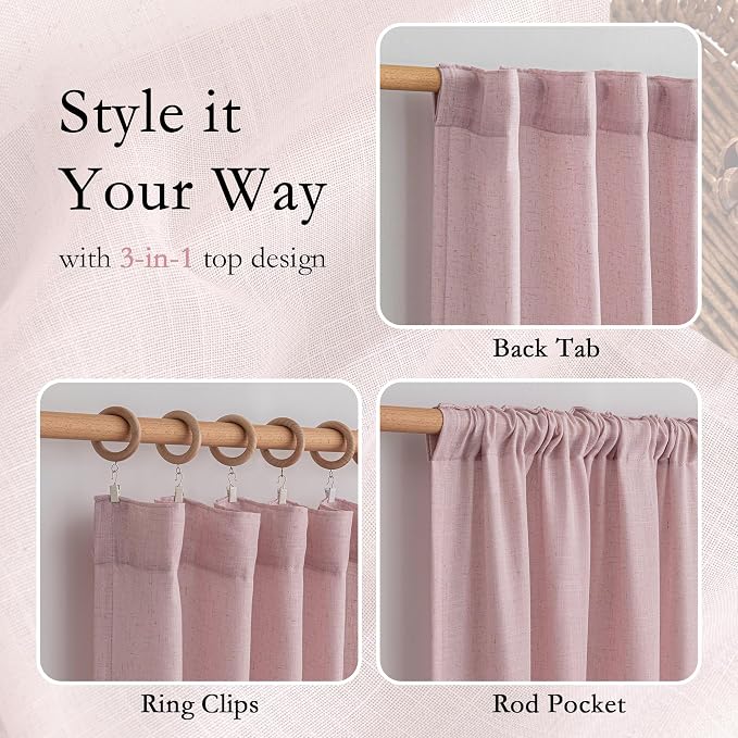 MYSKY HOME Extra Long Country Curtains - Image 4