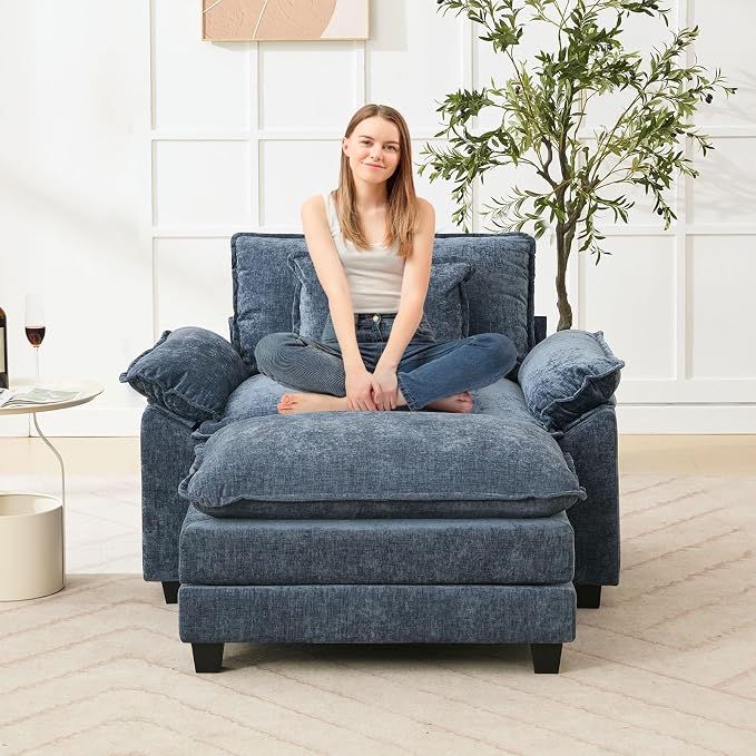 Oprisen 53" Modular Sectional Sofa, Comfy Cloud Couch Sectional Sofa - Image 4