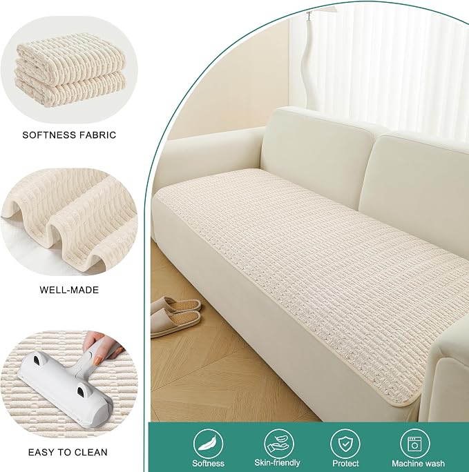 Foxdecor Couch Cover Sofa Covers Washable, Dog Bed Cover Couch Covers - Image 3