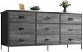 Huuger 9 Drawer Dresser for Bedroom, 47 Inch Dresser TV Stand for 50, 55 Inch TV by Huuger