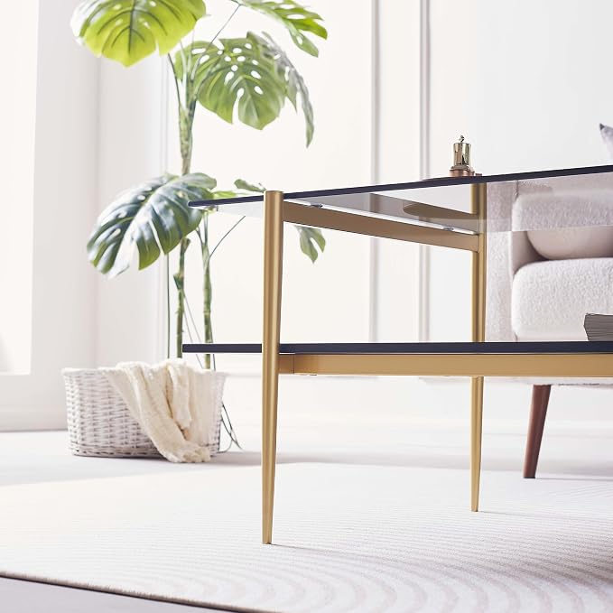 LumFurn Rectangle Coffee Table for Living Room, Mid-Century Modern Design - Image 5