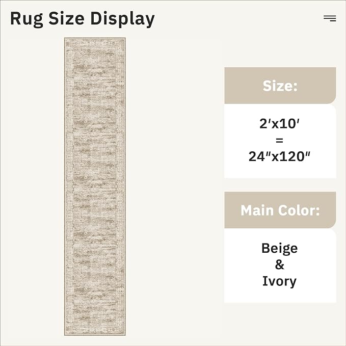 Runner Rug 2'x10' Washable Non-Slip Runner Rugs - Image 5