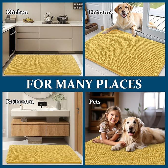 OLANLY Dog Door Mat for Muddy Paws 59x24, Absorbs Moisture and Dirt, Absorbent - Image 8
