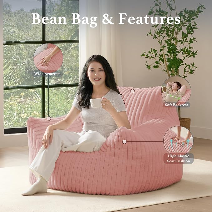 Giant Plush Bean Bag Chair for Adults - Image 5